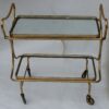 1970 'Rolling Bar in Bronze and Gilt Brass Maison Bagués Decor Art Nouveau - Image 10