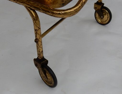1970 'Rolling Bar in Bronze and Gilt Brass Maison Bagués Decor Art Nouveau - Image 4