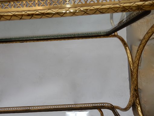 1970 'Rolling Bar in Bronze and Gilt Brass Maison Bagués Decor Art Nouveau - Image 2