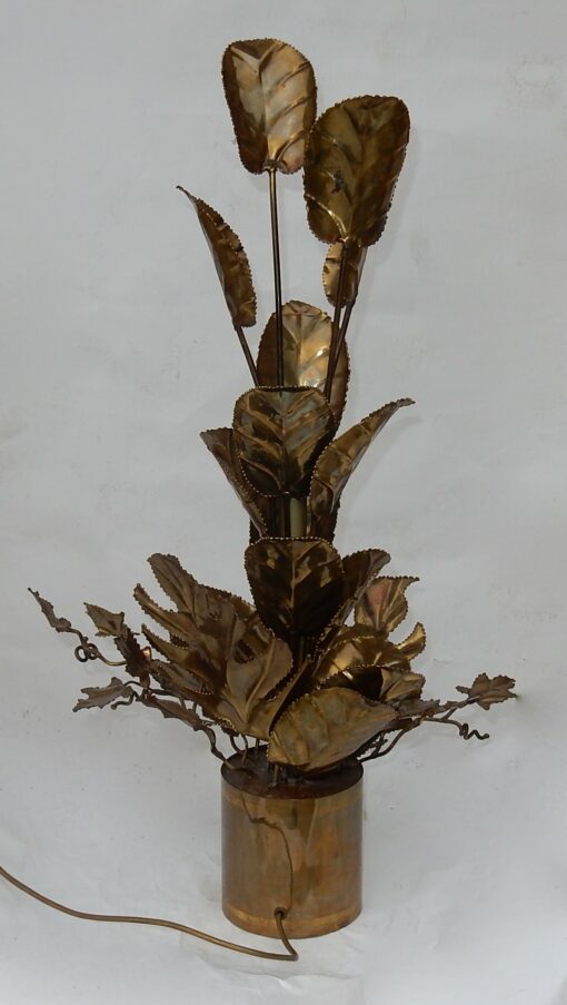 1970 'Lighting Plant in Brass Maison Jansen 2 Bulbs H 87 cm - Image 8