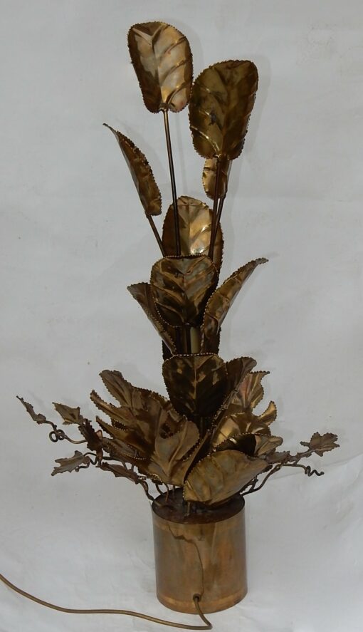 1970 'Lighting Plant in Brass Maison Jansen 2 Bulbs H 87 cm - Image 7