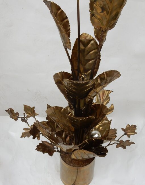 1970 'Lighting Plant in Brass Maison Jansen 2 Bulbs H 87 cm - Image 5