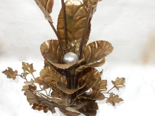 1970 'Lighting Plant in Brass Maison Jansen 2 Bulbs H 87 cm - Image 4