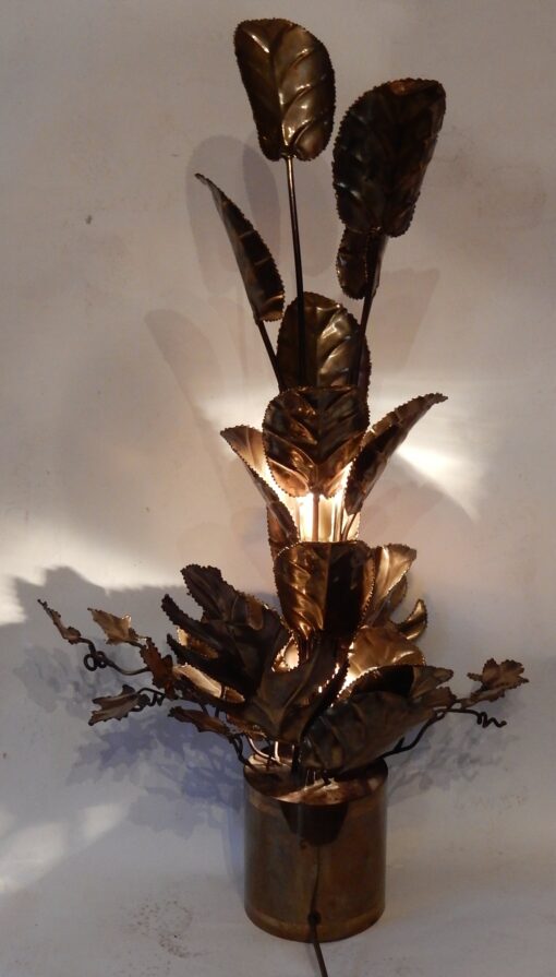 1970 'Lighting Plant in Brass Maison Jansen 2 Bulbs H 87 cm - Image 2