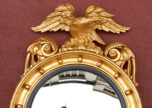 1880/1900' Convex Mirror With Eagle Wood Gilt H 103 cm - Image 13
