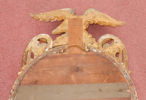1880/1900' Convex Mirror With Eagle Wood Gilt H 103 cm - Image 6