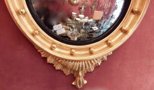 1880/1900' Convex Mirror With Eagle Wood Gilt H 103 cm - Image 2