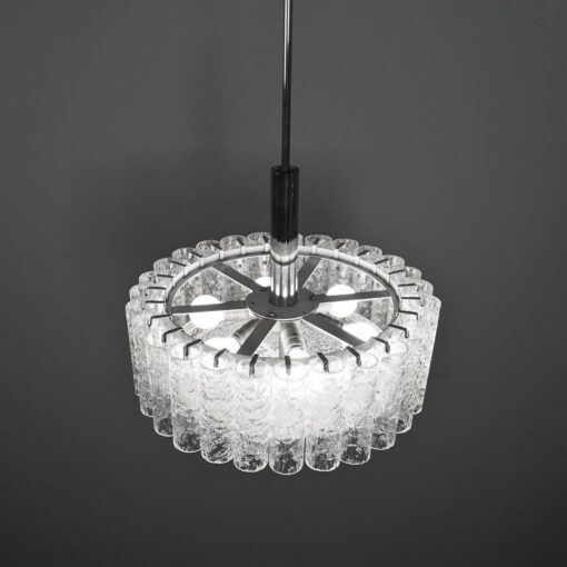 1970' Lustre Venini Doria Murano Venini 27 Tubes 6 Ampoules – Image 12