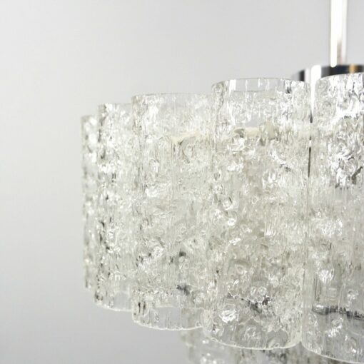 1970 'Venini Doria Chandelier With 2 Levels And Glass Elements - Image 2
