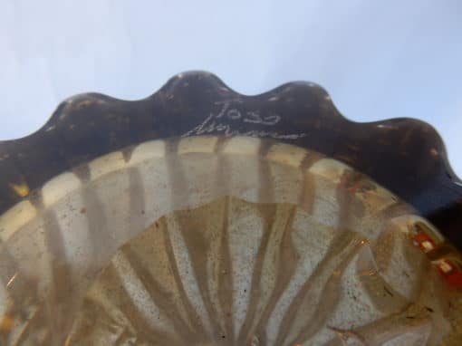1970 ‘Pair of Vases Murano Crystal Smoked and Gold Signed Toso H 33 cm - Image 5
