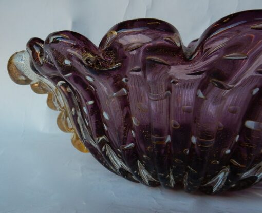 1970 ‘Cup Murano Crystal Purple and Gold Signed Toso H 14 cm - Image 6