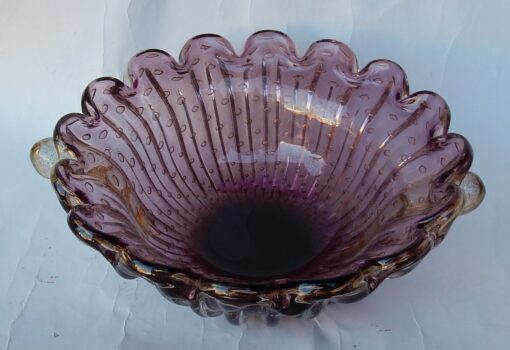 1970 ‘Cup Murano Crystal Purple and Gold Signed Toso H 14 cm - Image 4