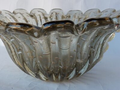 1970 ‘Cup Murano Crystal Purple and Gold Signed Toso H 14 cm