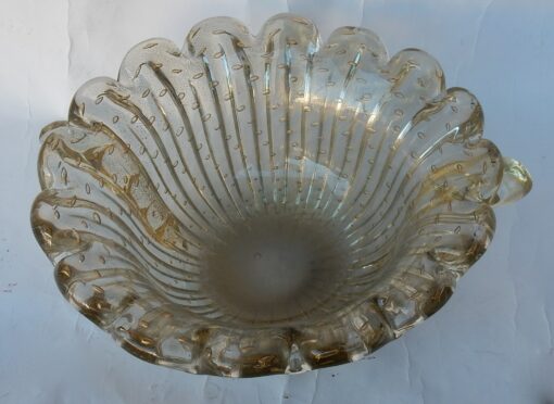 1970 ‘Cup Murano Crystal Purple and Gold Signed Toso H 14 cm - Image 4