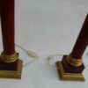 1950/70 Pair Of Maison Jansen Lamps, Brass and Bakelite, Amber Color - Image 5