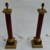 1950/70 Pair Of Maison Jansen Lamps, Brass and Bakelite, Amber Color - Image 4