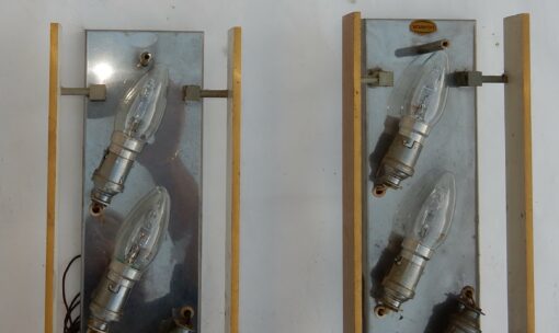1963 'Series Of  4 of Dallux Sconces Attributed to Serge Mouille Brass And Glass St Gobain - Image 6