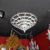 1960/70' Paire de Lustres Venini Murano Doria Diamètre 74 cm 6 Niveaux 194 Cristaux – Image 15
