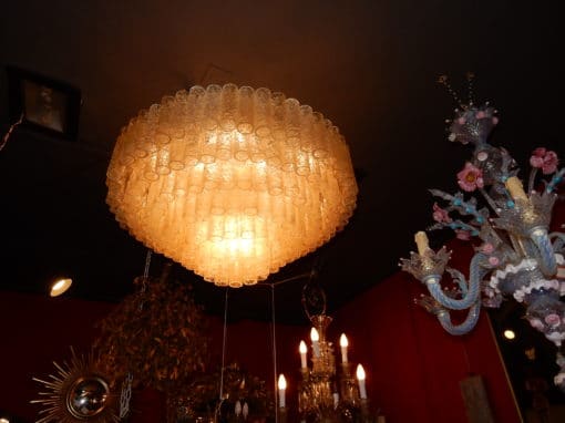 1960/70 'Pair of Venini Murano Doria Chandeliers Diameter 74 cm 6 Levels 194 Crystals - Image 11