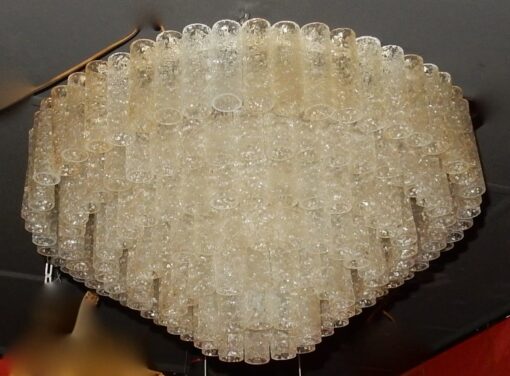 1960/70 'Pair of Venini Murano Doria Chandeliers Diameter 74 cm 6 Levels 194 Crystals - Image 2
