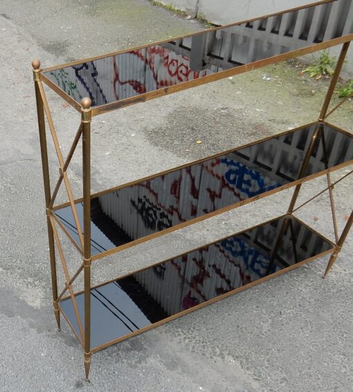 1970 'Maison Bagués Shelf Brass And Opaline 92 x 22 X H 87cm - Image 6