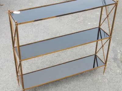 1970 'Maison Bagués Shelf Brass And Opaline 92 x 22 X H 87cm
