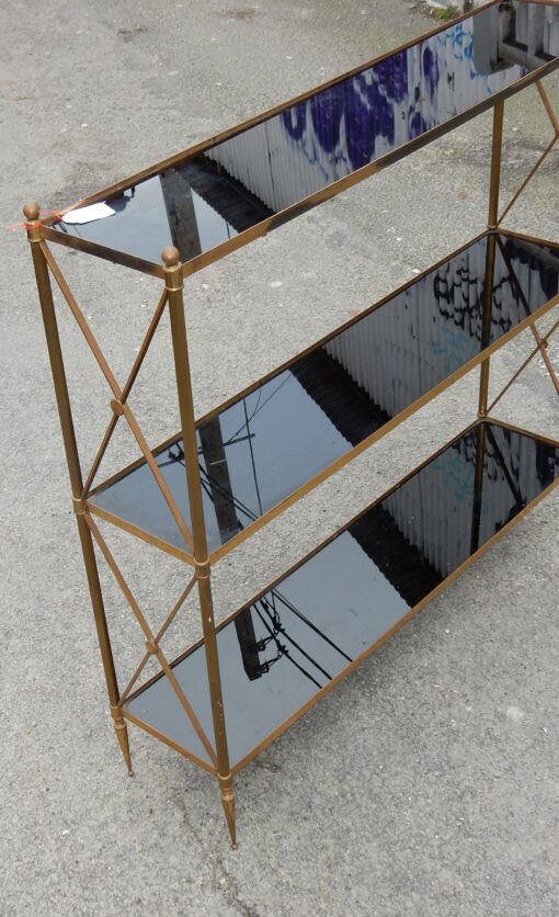 1970 'Maison Bagués Shelf Brass And Opaline 92 x 22 X H 87cm - Image 3