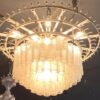 1960/70' Paire de Lustres Venini Murano Doria Diamètre 74 cm 6 Niveaux 194 Cristaux – Image 6