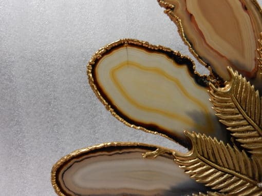 1970 'Peacock In Gilt Bronze Making The Wheel Adorned With 9 Agates DLG Duval Brasseur Or Isabelle Faure - Image 11
