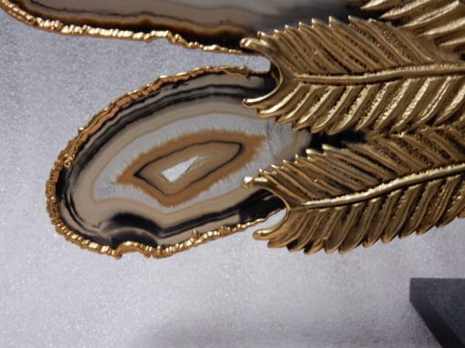 1970 'Peacock In Gilt Bronze Making The Wheel Adorned With 9 Agates DLG Duval Brasseur Or Isabelle Faure - Image 10