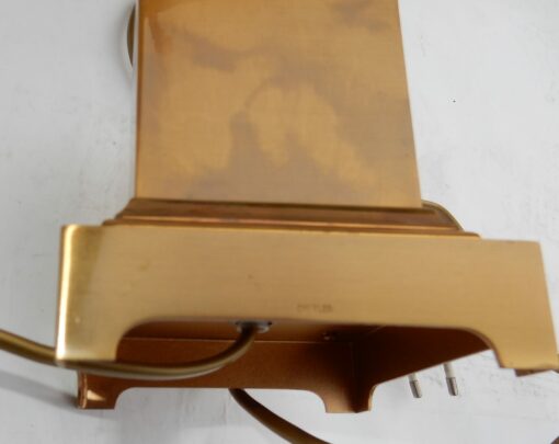 1950/70 Pair of Reed Lamps in Brass and Gilt Bronze Signed Charles - Image 6
