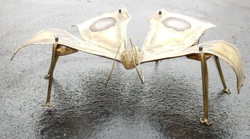 1970 'Coffee Table Butterfly Illuminating DLG  Duval Brasseur or Isabelle Faure For Honoré de Paris 125 X 80 - Image 9
