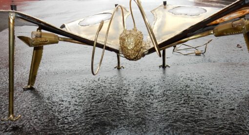 1970 'Coffee Table Butterfly Illuminating DLG  Duval Brasseur or Isabelle Faure For Honoré de Paris 125 X 80 - Image 8