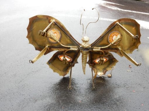 1970 'Coffee Table Butterfly Illuminating DLG  Duval Brasseur or Isabelle Faure For Honoré de Paris 125 X 80 - Image 7