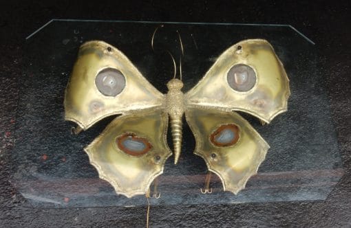 1970 'Coffee Table Butterfly Illuminating DLG  Duval Brasseur or Isabelle Faure For Honoré de Paris 125 X 80 - Image 3