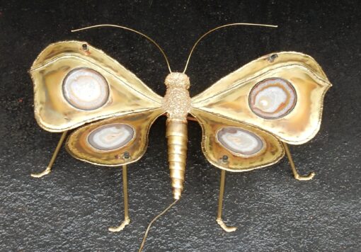 1970 'Coffee Table Butterfly Illuminating DLG  Duval Brasseur or Isabelle Faure For Honoré de Paris 139 X 80 - Image 7