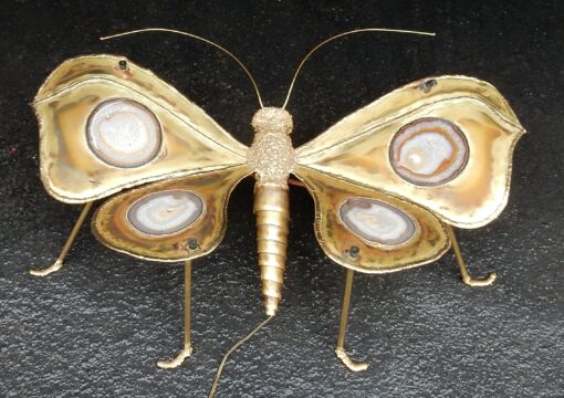 1970 'Coffee Table Butterfly Illuminating DLG  Duval Brasseur or Isabelle Faure For Honoré de Paris 139 X 80 - Image 6