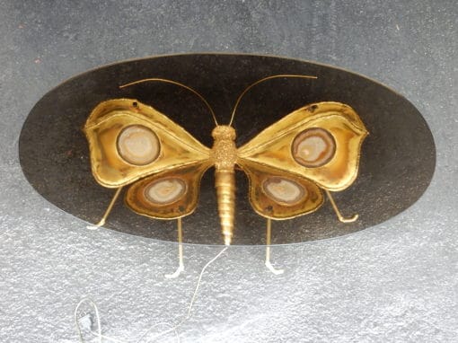 1970 'Coffee Table Butterfly Illuminating DLG  Duval Brasseur or Isabelle Faure For Honoré de Paris 139 X 80