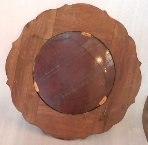 1970 'Coppered Mirror With Decor Decor Flowers Eglomised - Image 3