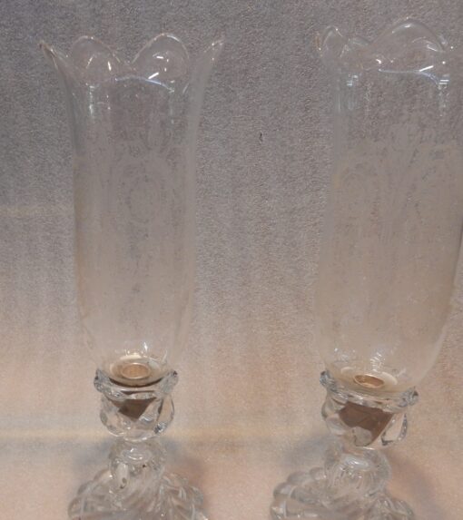 1950/70 Pair of Crystal Candlesticks Baccarat Torso Model Signed - Image 2