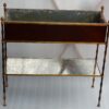 1950/70 Jardinière Maison Baguès Bronze Doré Modèle Bambou, Acajou Et Bac En Zinc – Image 15