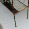 1950/70 Jardinière Maison Baguès Bronze Doré Modèle Bambou, Acajou Et Bac En Zinc – Image 9