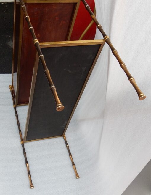 1950/70 Jardiniére Maison Baguès Gilt Bronze Bamboo, Mahogany And Zinc Tray - Image 6