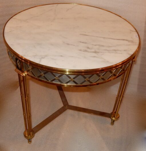 1950/70' Pedestal Table Maison Jansen Or Maison Charles In The Style Of The Model By Adam Weisweiler - Image 9