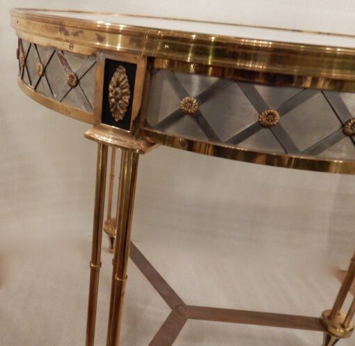 1950/70' Pedestal Table Maison Jansen Or Maison Charles In The Style Of The Model By Adam Weisweiler - Image 8