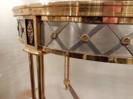 1950/70' Pedestal Table Maison Jansen Or Maison Charles In The Style Of The Model By Adam Weisweiler - Image 6