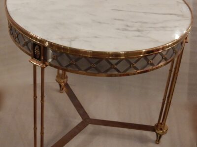 1950/70' Pedestal Table Maison Jansen Or Maison Charles In The Style Of The Model By Adam Weisweiler