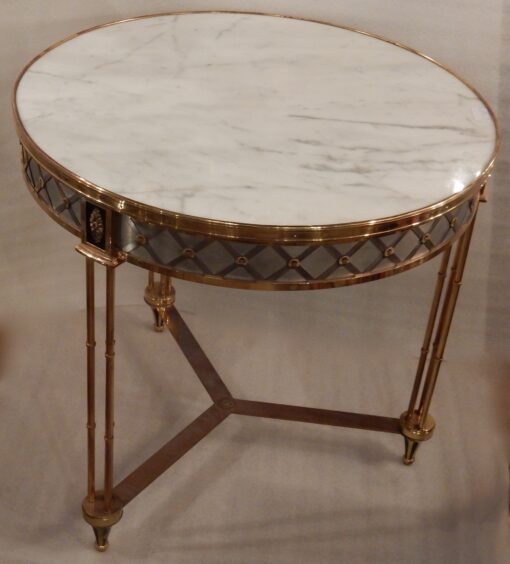 1950/70' Pedestal Table Maison Jansen Or Maison Charles In The Style Of The Model By Adam Weisweiler