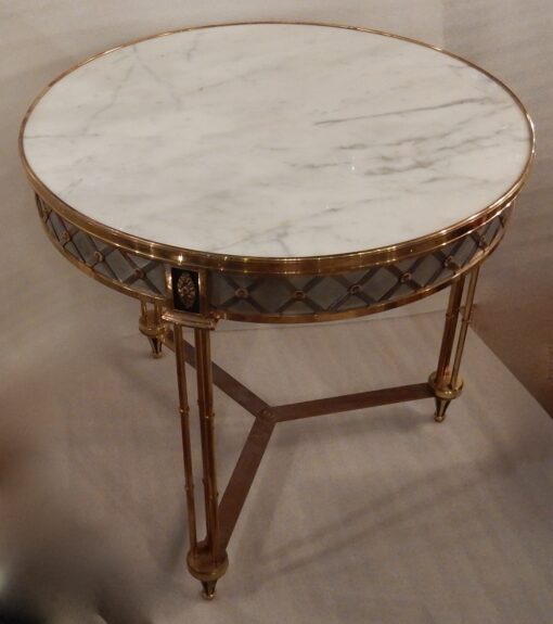1950/70' Pedestal Table Maison Jansen Or Maison Charles In The Style Of The Model By Adam Weisweiler - Image 3