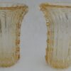 1970 ‘Pair of Vases Or Similar Murano Crystal  and Gold Signed Murano Toso H 36 cm